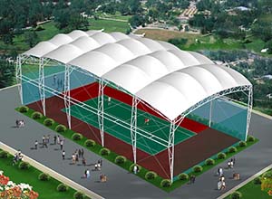 網(wǎng)球場膜結(jié)構(gòu)頂棚/雨棚/遮陽棚有什么優(yōu)點(diǎn)？