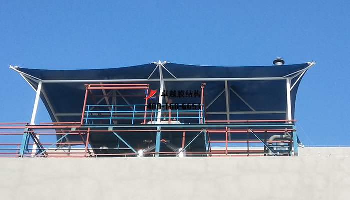 河北滄州黃驊縣廣祥制藥廠膜結(jié)構設備棚