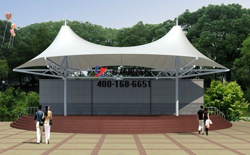 安陽<font color='red'>膜結(jié)構(gòu)看臺(tái)</font>/觀景臺(tái)【安陽益和熱力有限責(zé)任公司等】設(shè)計(jì)施工案例