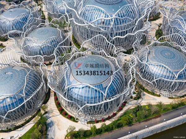 ETFE膜結(jié)構(gòu)項(xiàng)目【海南?？诤；◢u會(huì)議中心】正在施工中