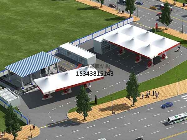 焦作沁陽膜結(jié)構(gòu)加油站雨棚【生產(chǎn)設(shè)計(jì)】施工安裝