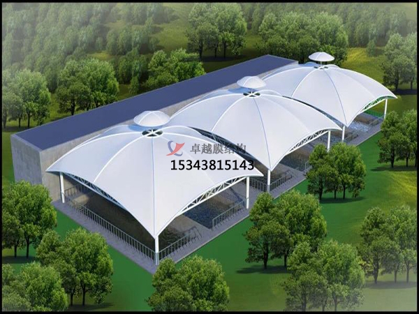 山南網(wǎng)球場膜結(jié)構頂蓋/籃球場屋頂/門球場雨棚安裝