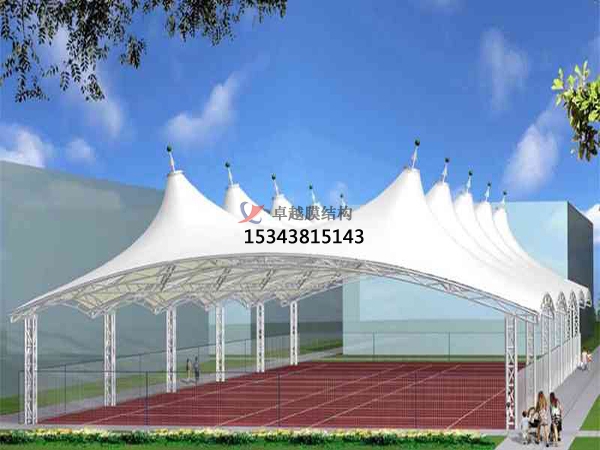 青海網(wǎng)球場膜結(jié)構頂蓋/籃球場屋頂/門球場雨棚安裝