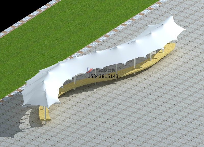 膜結(jié)構頂棚效果圖【設計方案】