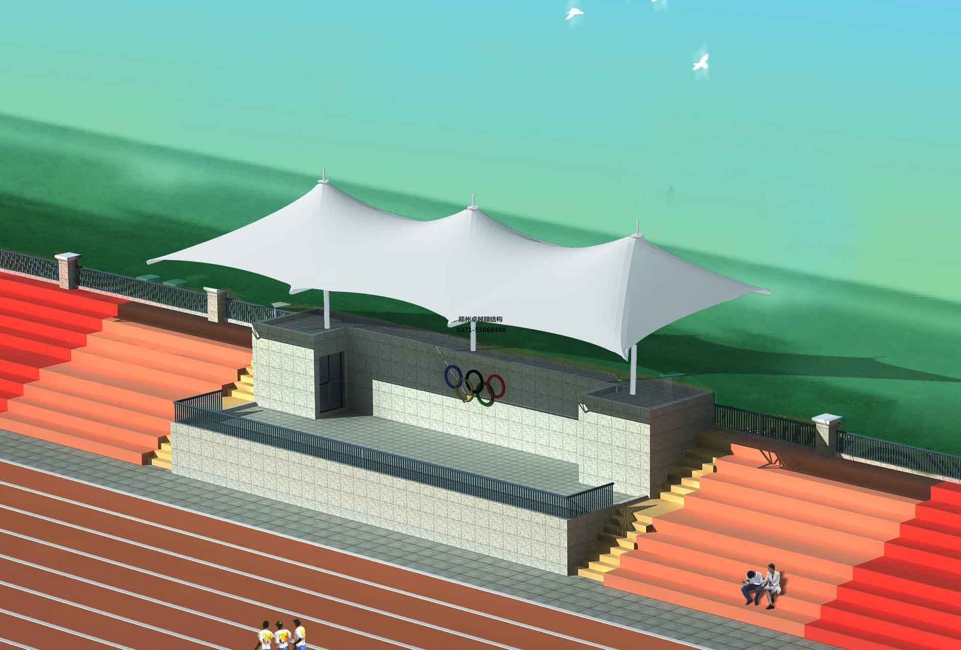 洛陽(yáng)張拉膜看臺(tái)設(shè)計(jì)施工案例