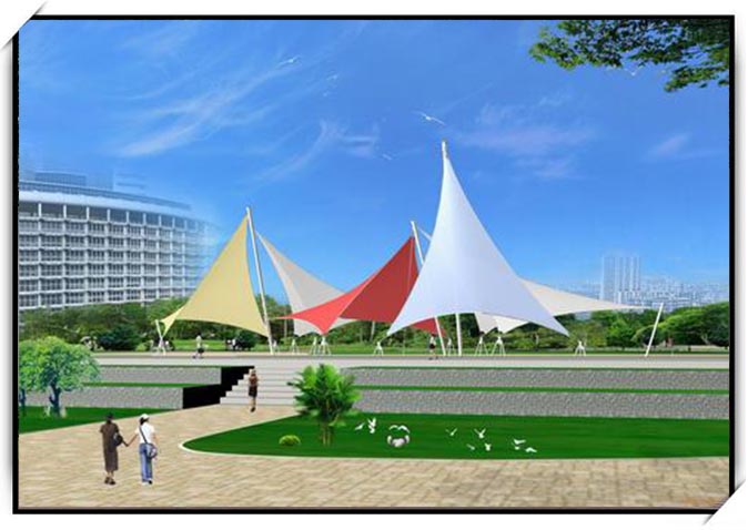 鄭州市<font color='red'>張拉膜結(jié)構(gòu)</font>設(shè)計(jì)施工案例