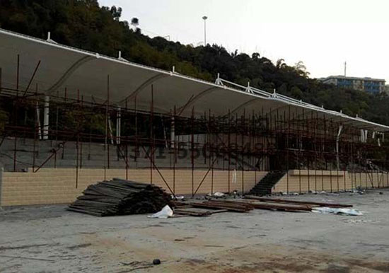 重慶張拉膜遮陽棚生產廠家設計施工【重慶三峽學院張拉膜遮陽棚】等項目