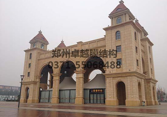 邢臺市張拉膜充電樁車棚設(shè)計施工案例