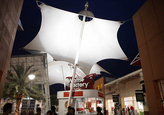 關于膜結構雨棚設計的日常知識